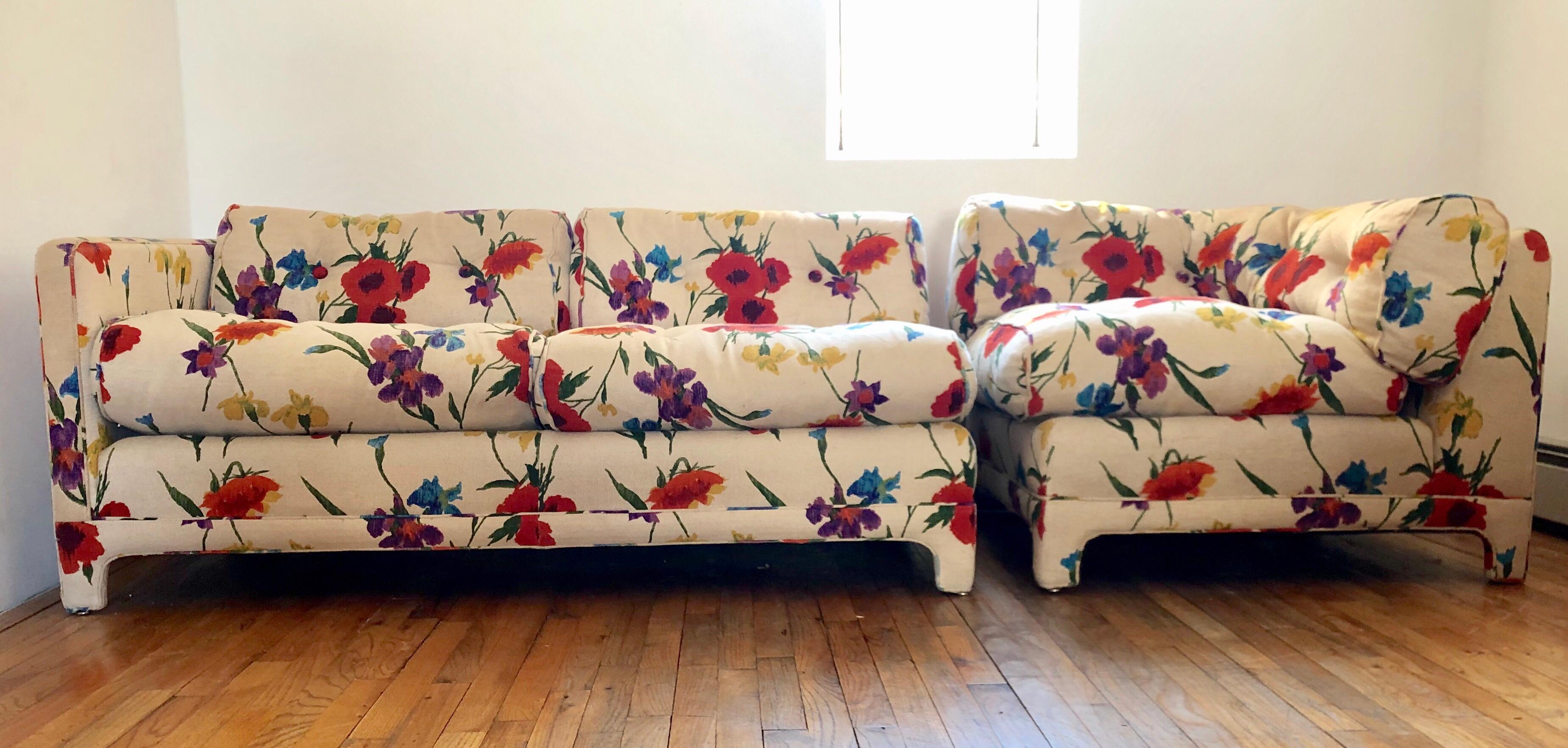 floral sectional sofa