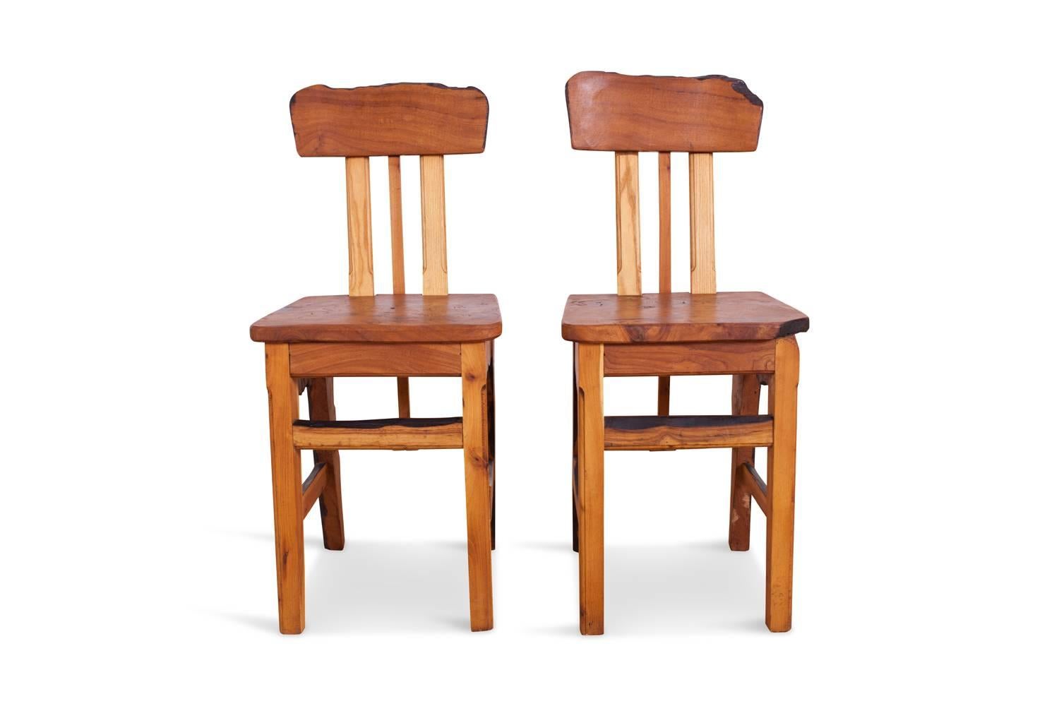Mid-Century Modern Wabi Sabi Dining Table and Chairs in the Style of Nakashima 10