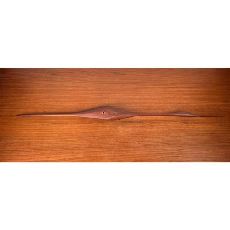 20ième siècle Oiseau Wall&Deco en teck, modernité du milieu du siècle, années 1960 en vente