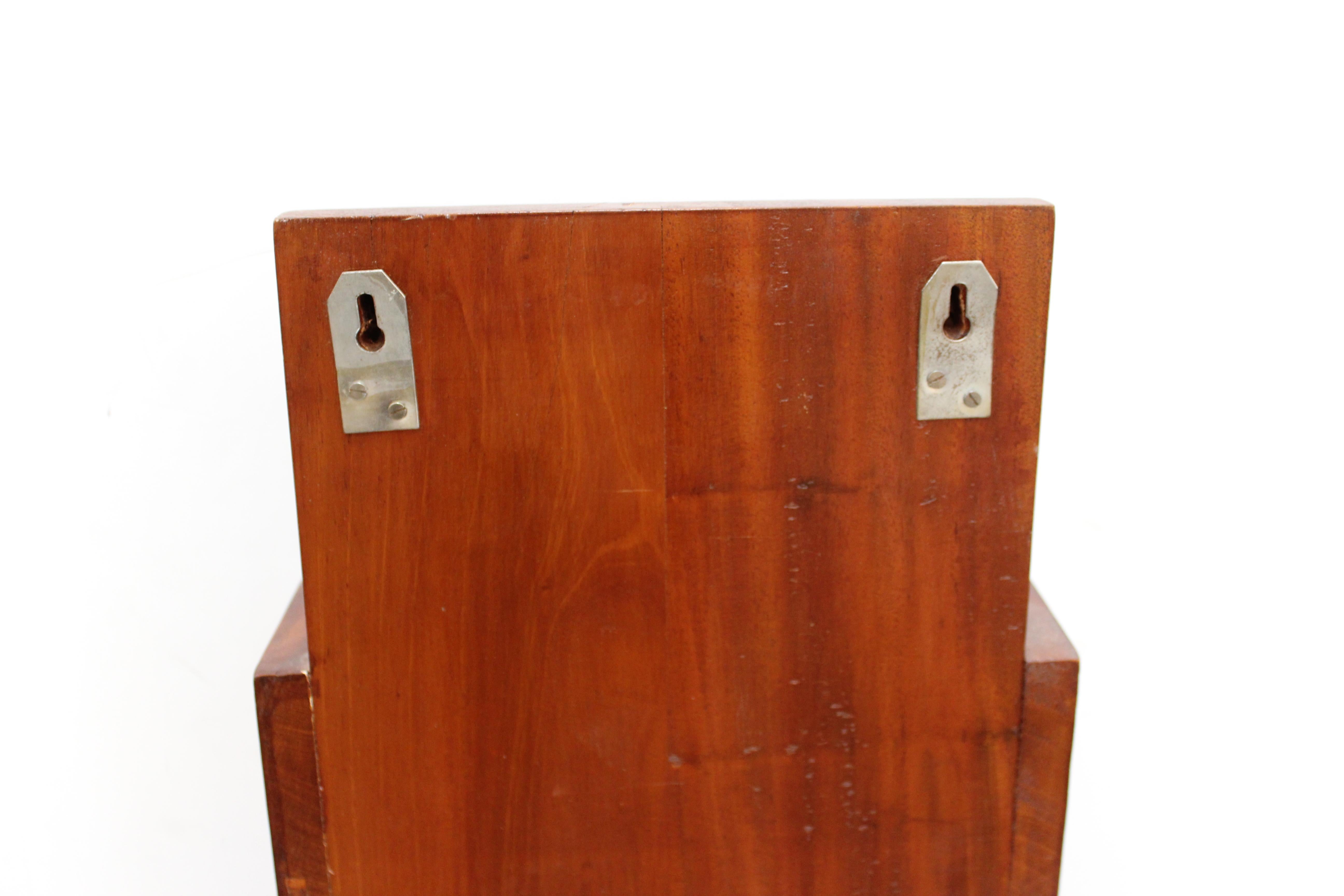 Mid-Century Modern Wall Document Holder in Wood In Good Condition For Sale In New York, NY