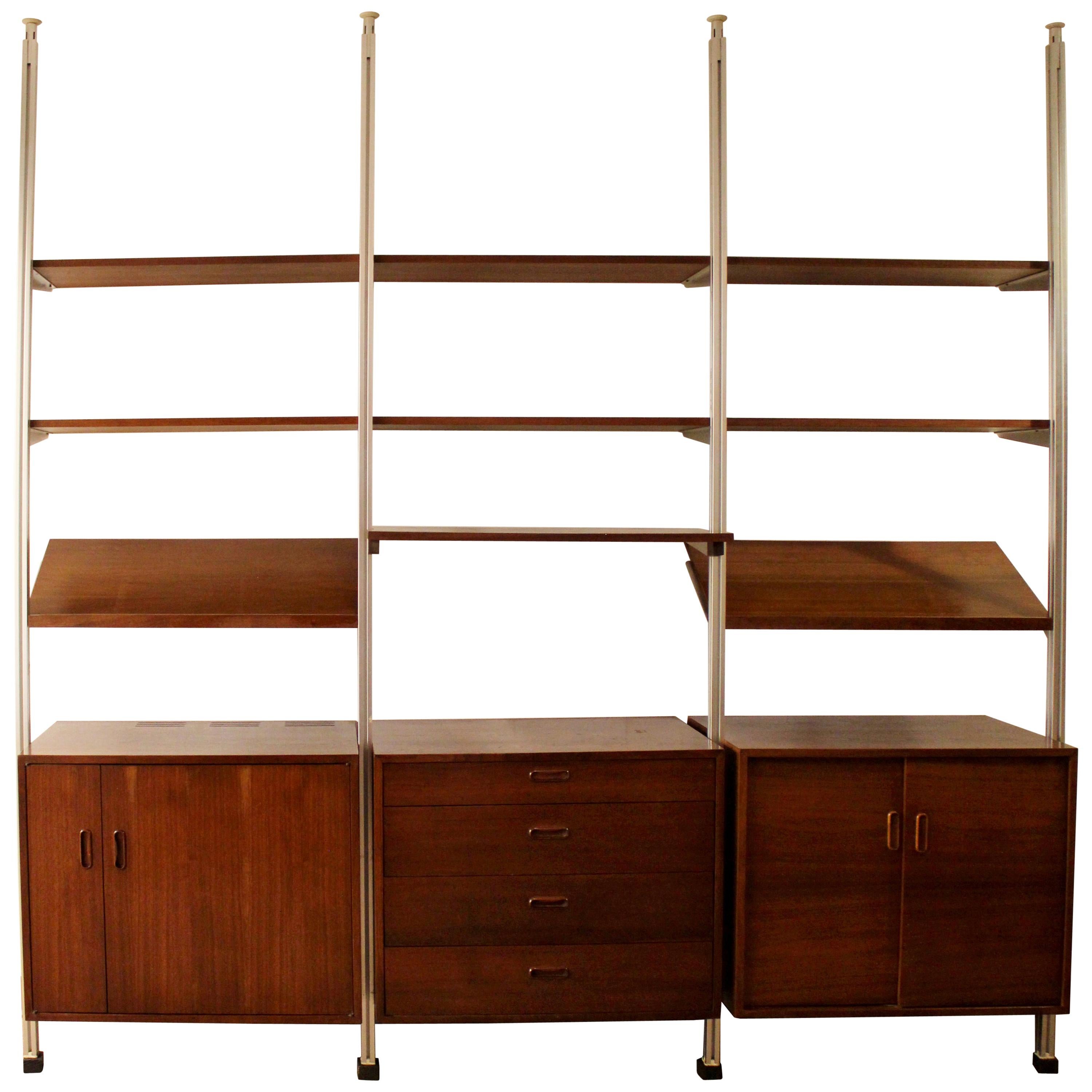 Mid-Century Modern Wall George Nelson Shelving Omni Wall Unit, 1960s