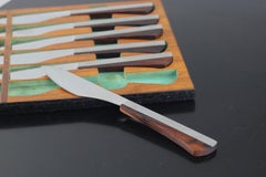 Mid-Century Modern Wall Hanging Knife Set in Brazilian Rosewood, 1960s