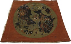 Mid-Century Modern Wall Hanging of Fishes by André Minaux, Vintage Fish Tapestry