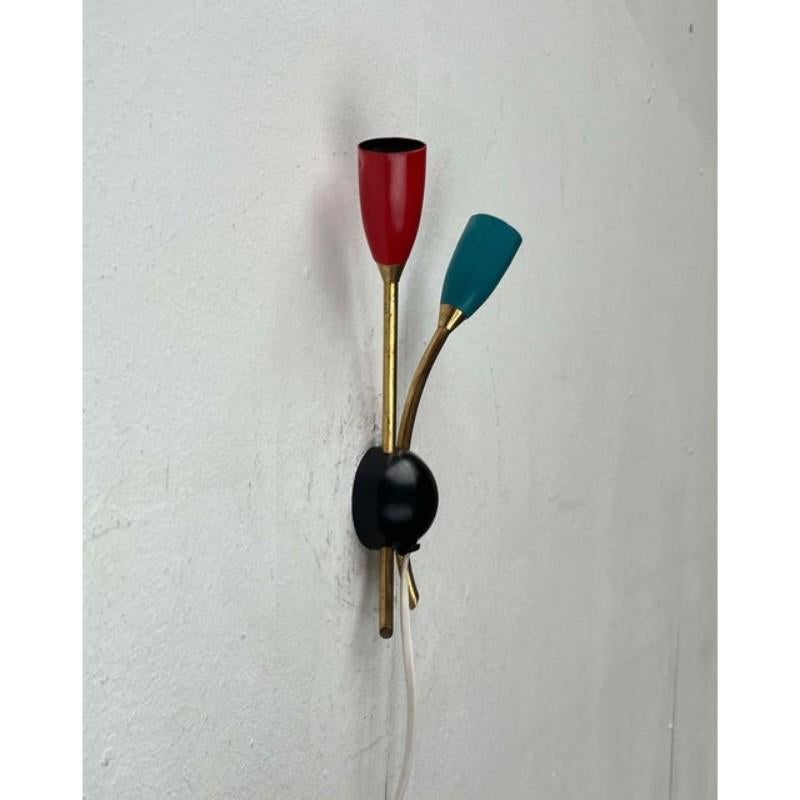 Metal Mid-Century Modern Wall Lamp, 1950s For Sale