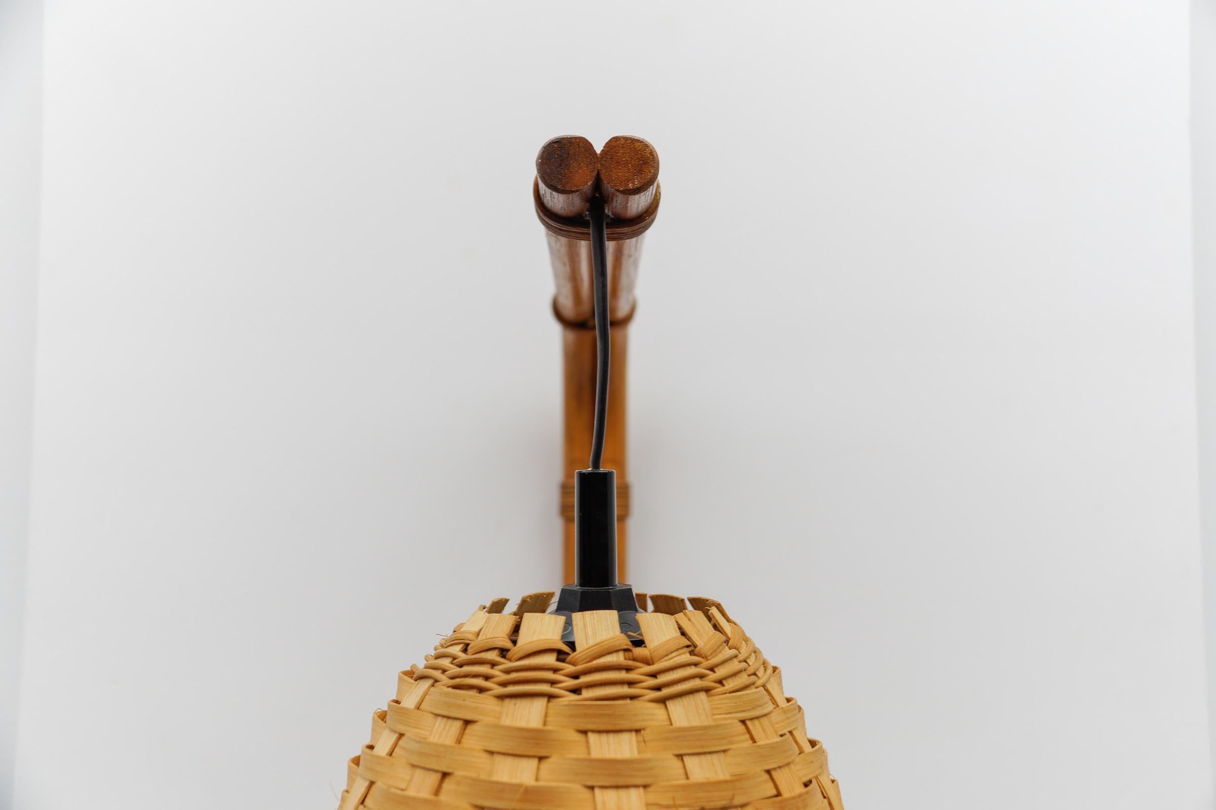 Applique moderne du milieu du siècle Bambou et rotin, 1960 Italie en vente 1