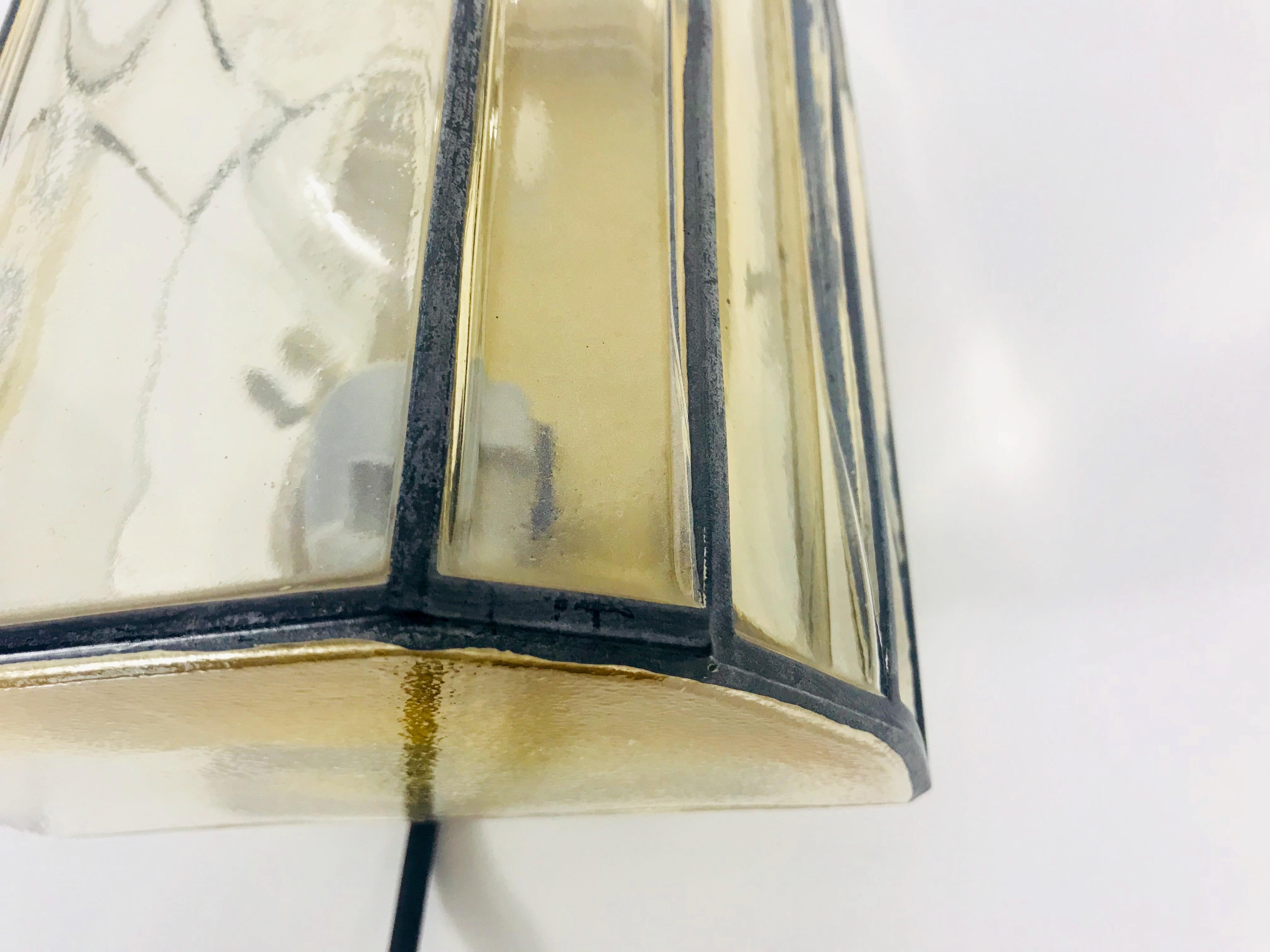 Mid-Century Modern Wall Lamp by Glashütte Limburg, 1960s For Sale 2