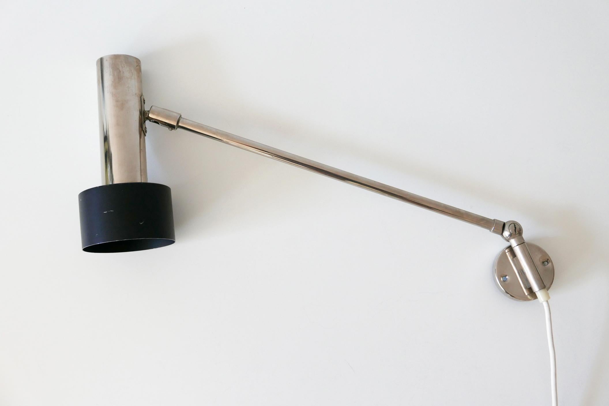 Metà XX secolo Lampada da parete o lampada operativa moderna di metà secolo di Beisl 1960, Germania in vendita
