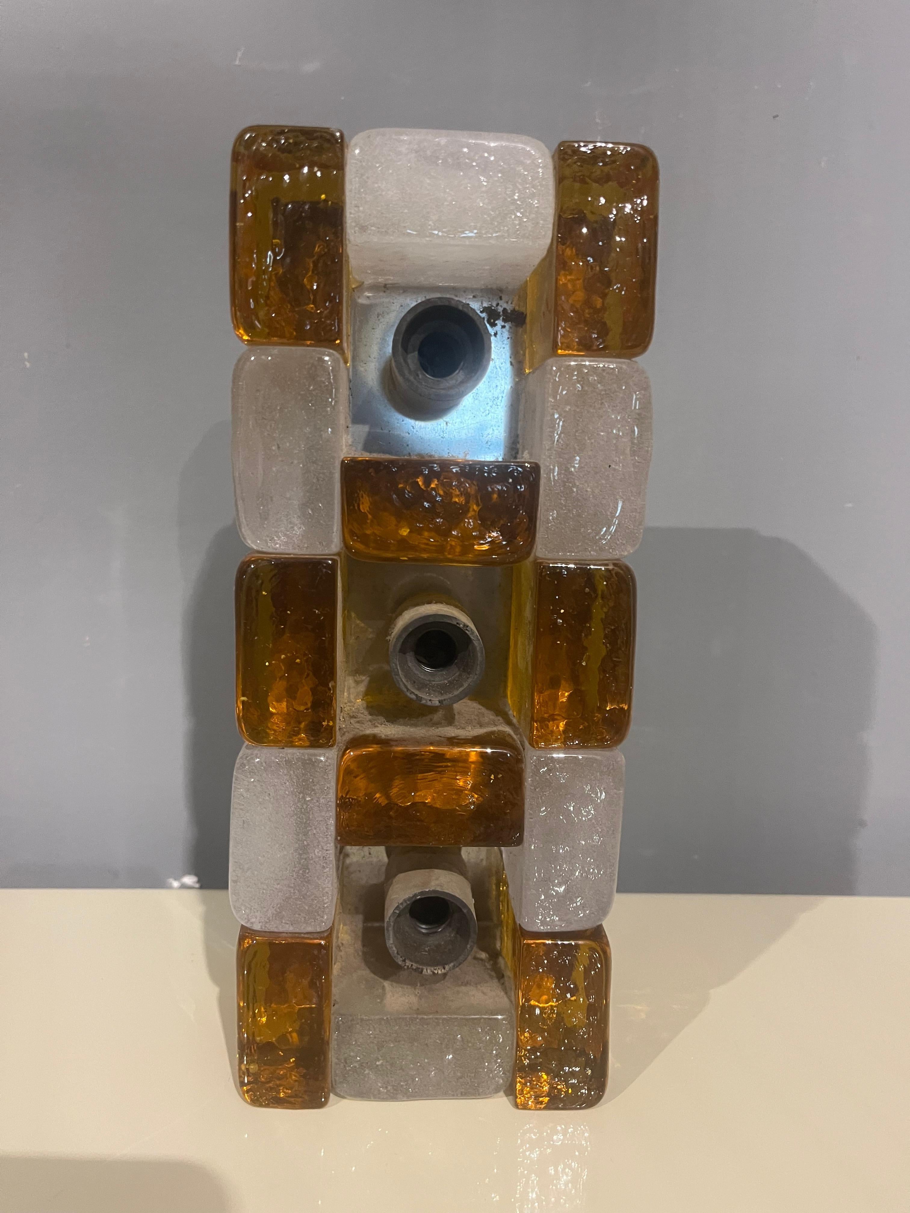 Murano Glass Mid-century modern wall lamps by Poliarte, Italy, 1960 For Sale