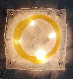 Mid Century Modern Wall Light or Flush Mount by Mazzega, Italy 1970s