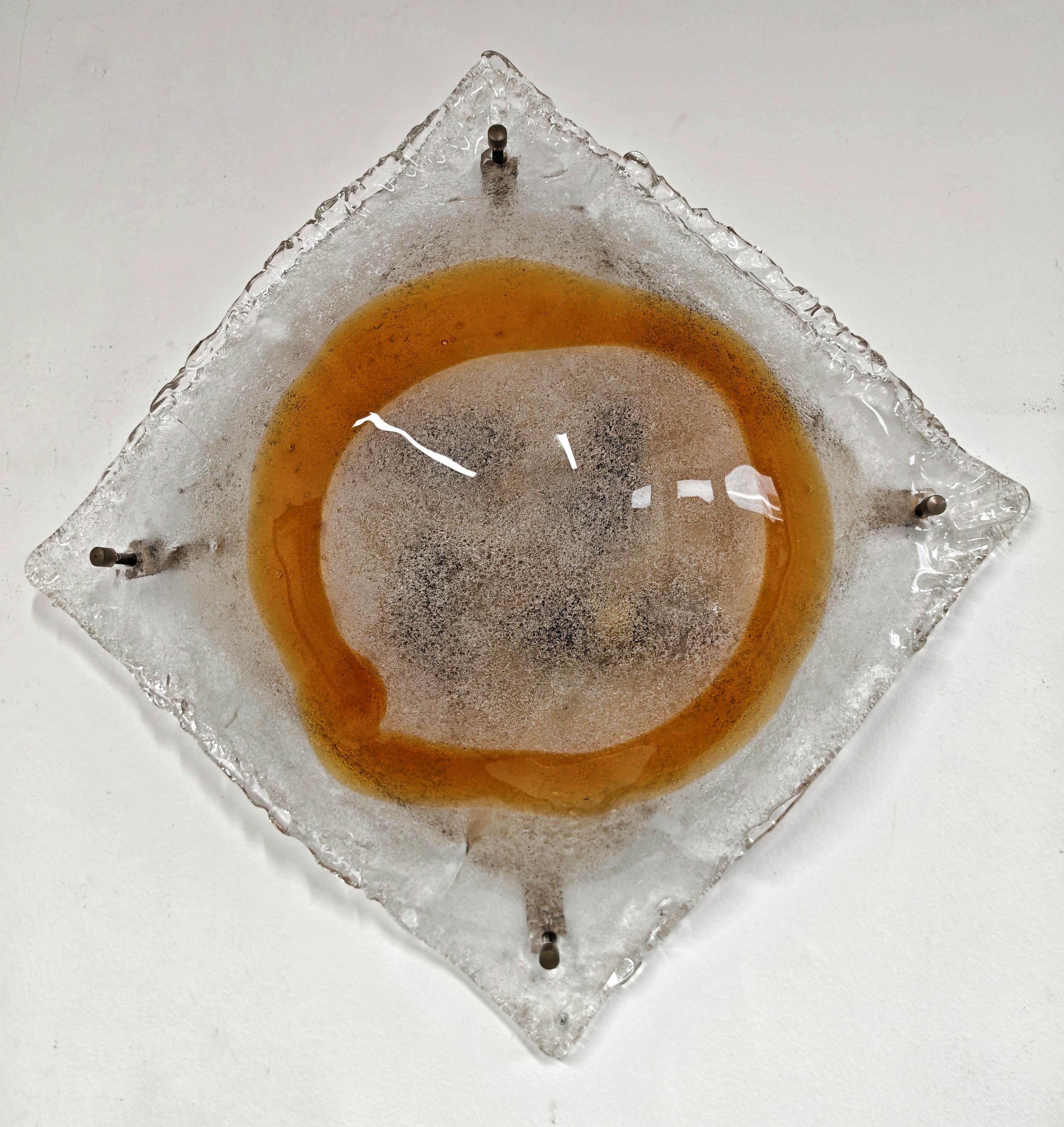 Mid-Century Modern Applique ou affleurant moderne du milieu du siècle par Mazzega, Italie, années 1970 en vente