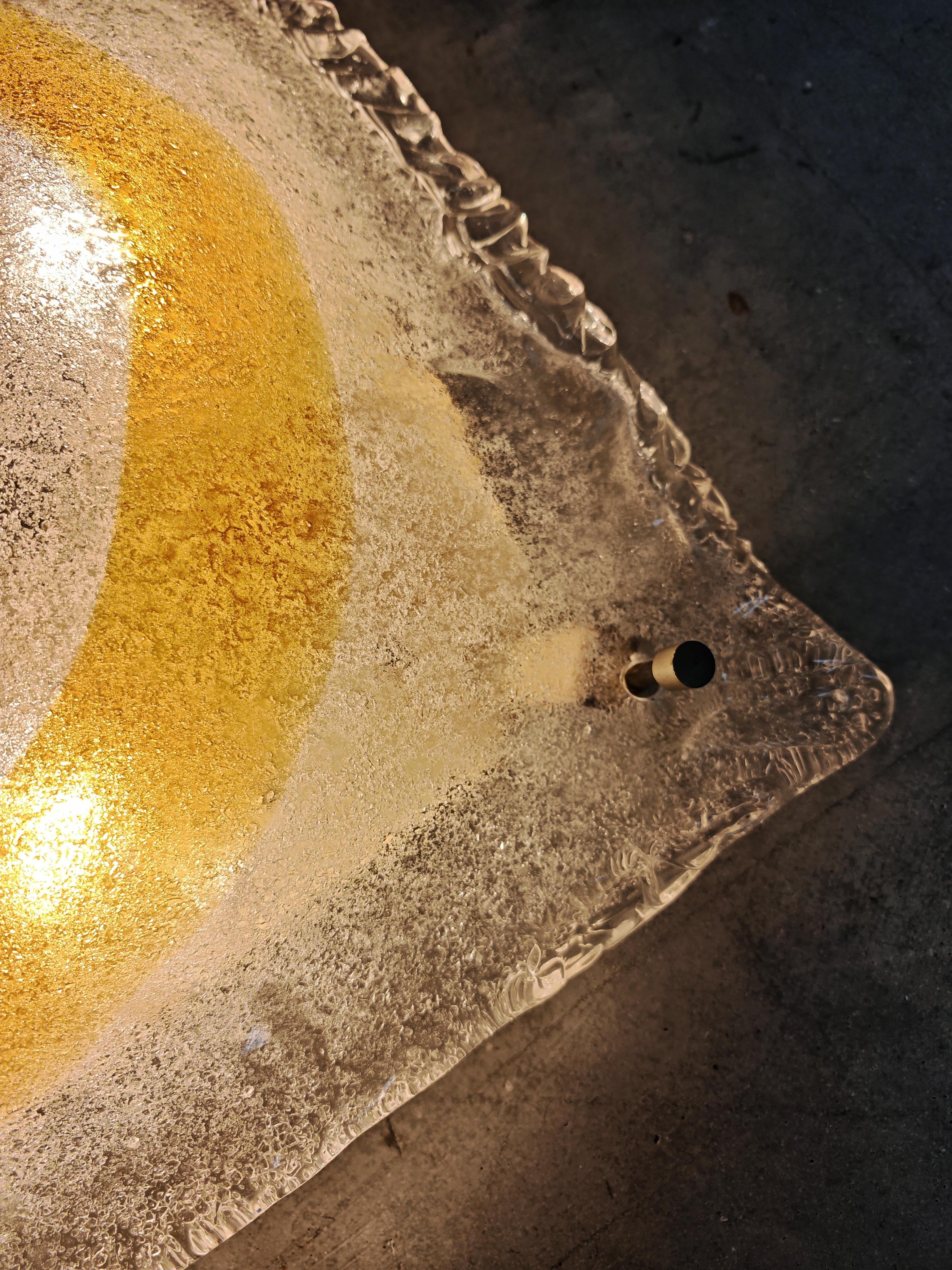 Fin du 20e siècle Applique ou affleurant moderne du milieu du siècle par Mazzega, Italie, années 1970 en vente