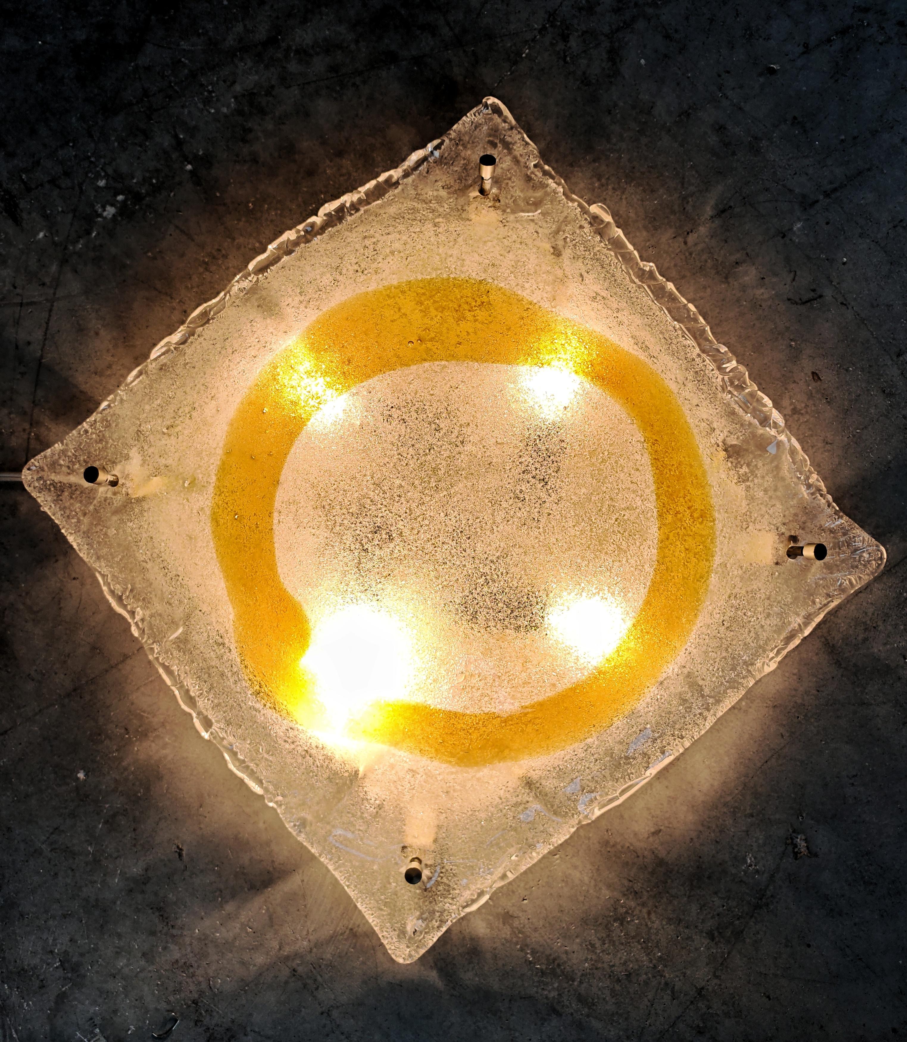 Métal Applique ou affleurant moderne du milieu du siècle par Mazzega, Italie, années 1970 en vente