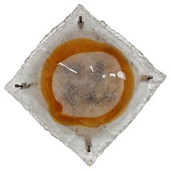 Mid Century Modern Wall Light or Flush Mount by Mazzega, Italy 1970s