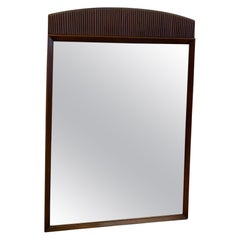 Mid-Century Modern Wall Mirror by Lane Furniture with Ribbed Crest