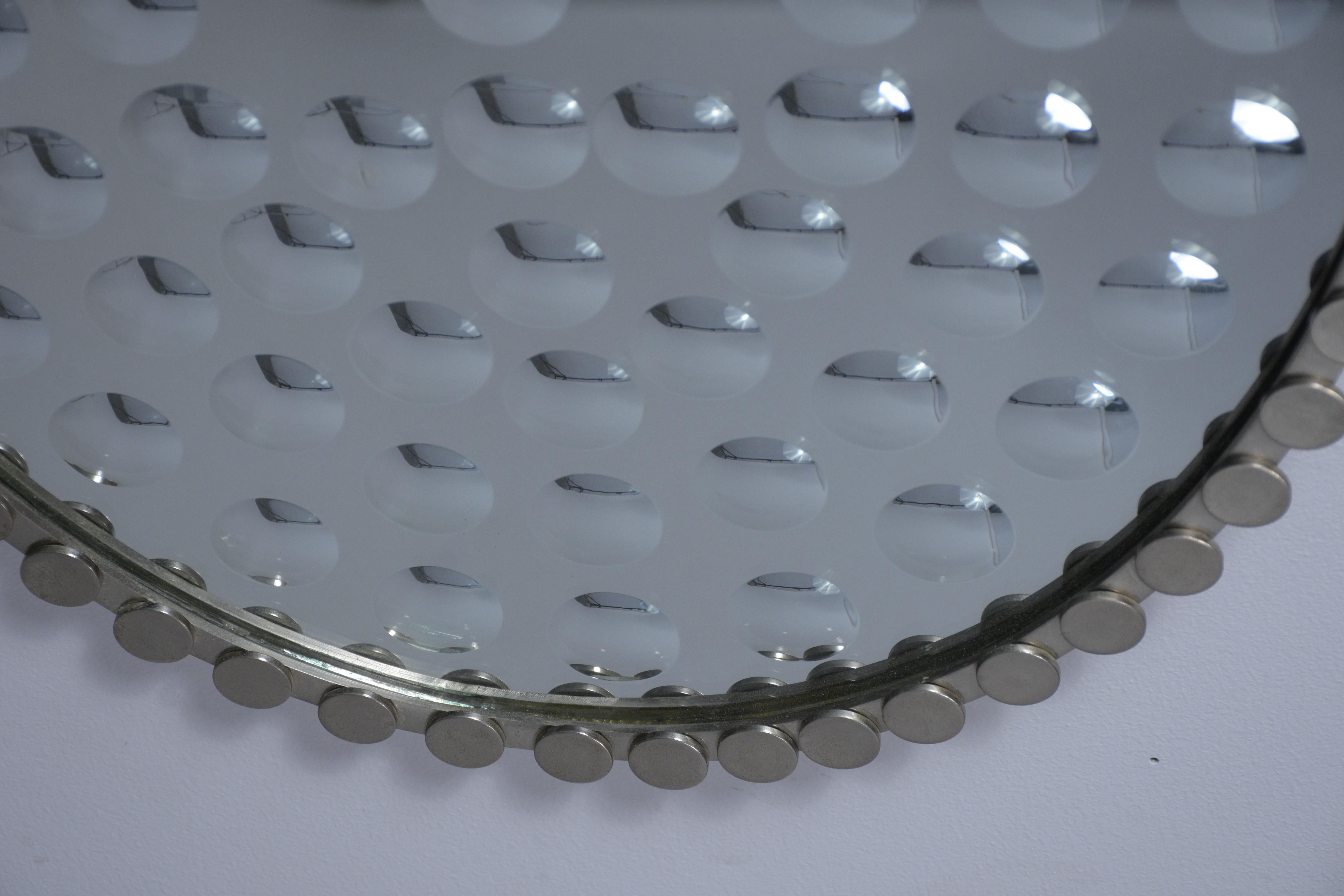 Late 20th Century Mid-Century Convex Wall Mirror For Sale