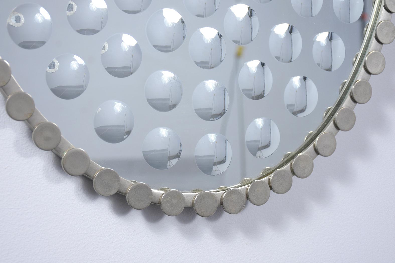 Mid-Century Convex Wall Mirror In Good Condition For Sale In Los Angeles, CA