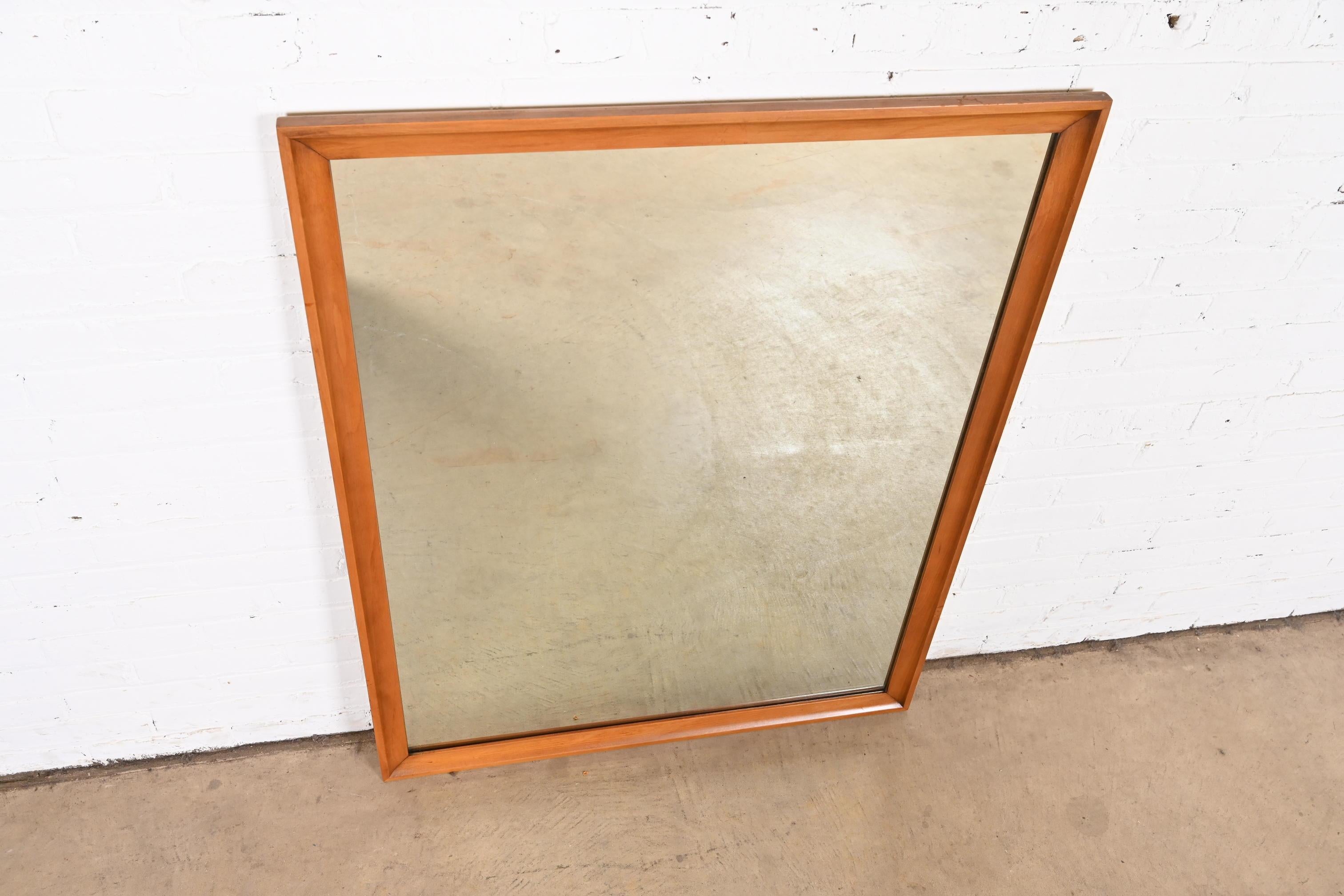 American Mid-Century Modern Wall Mirror in the Manner of Russel Wright for Conant Ball For Sale