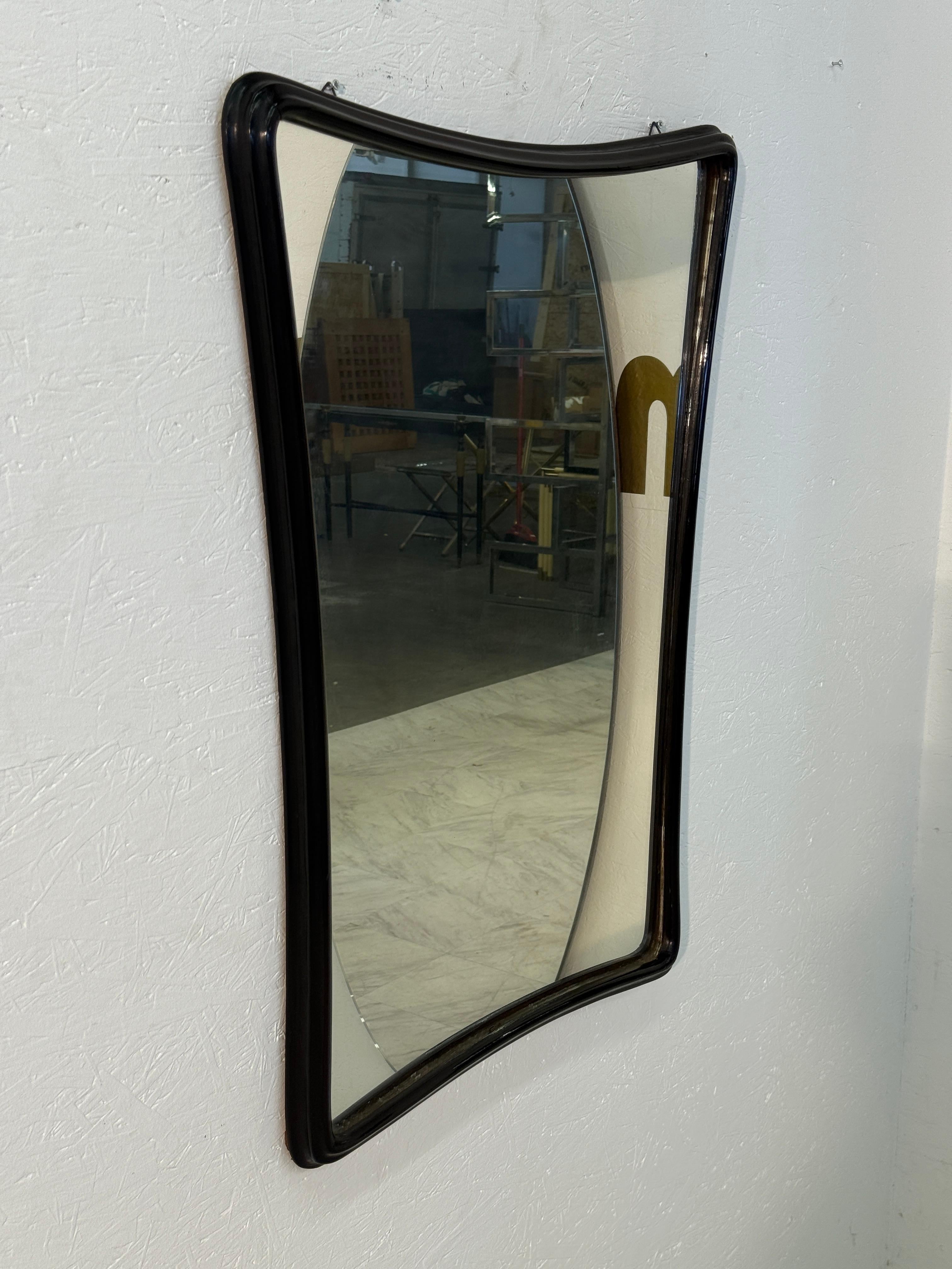 italien Miroir mural moderne du milieu du siècle, Italie, années 1950 en vente