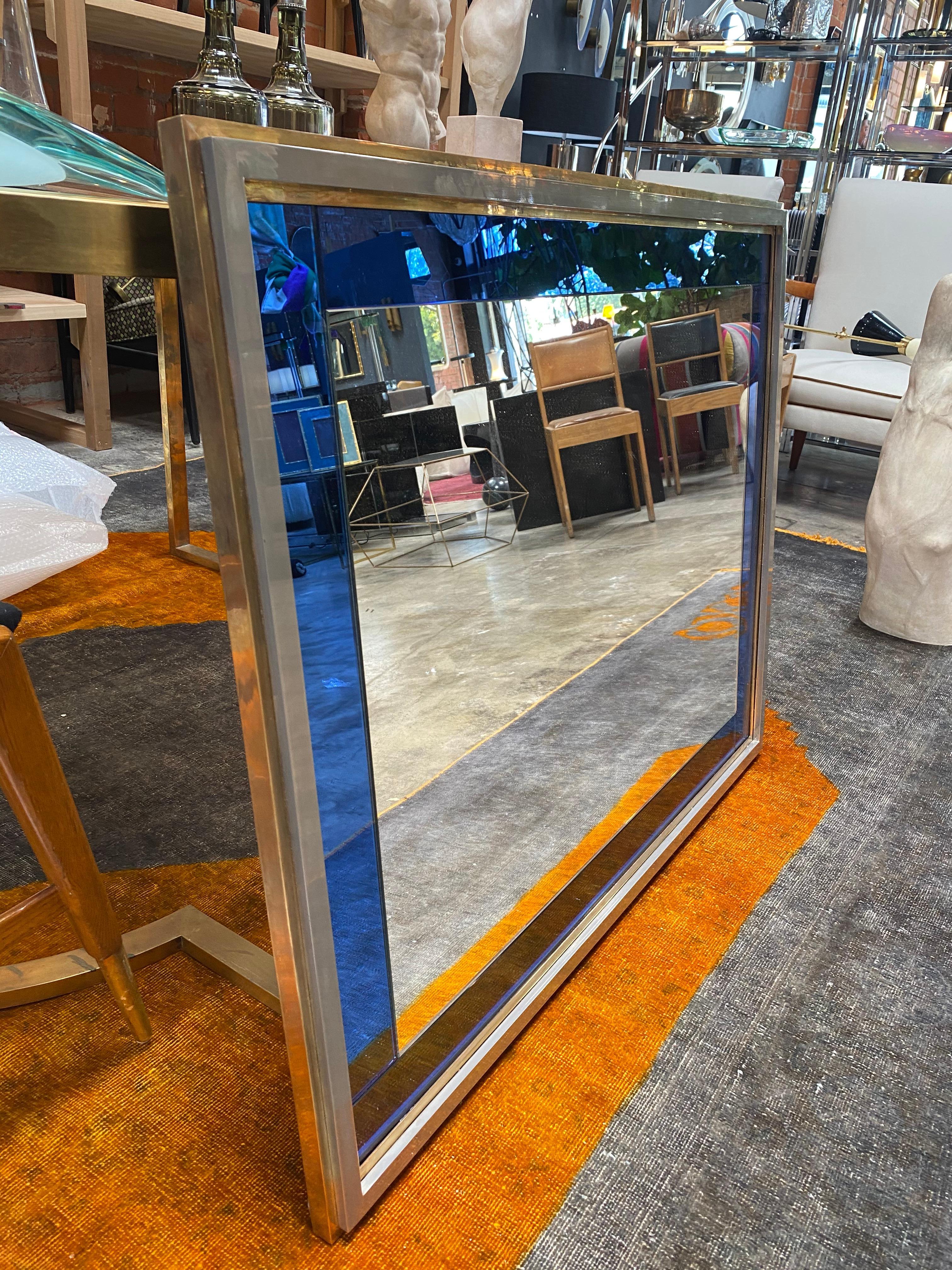 Mid-Century Modern Wall Mirror, Italy, 1970 In Good Condition For Sale In Los Angeles, CA
