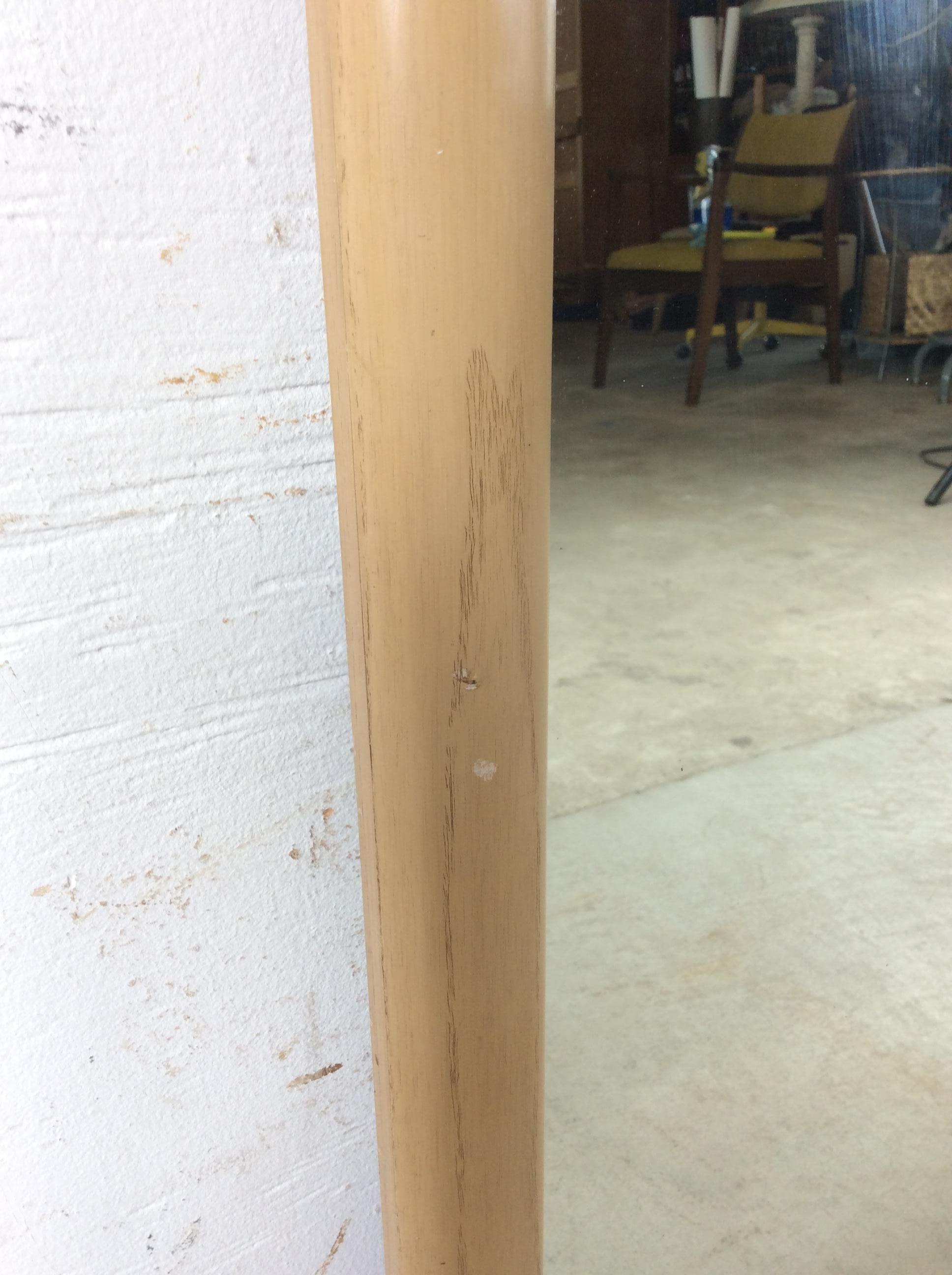 Mid Century Modern Wall Mirror with Limed Oak Finish en vente 4