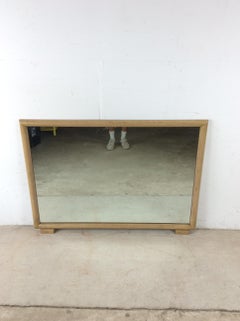 Moderner Wandspiegel aus der Mitte des Jahrhunderts in gekalkter Eiche