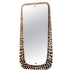 Mid Century Modern Wall Mirror with Polka Dot pattern, Italy 1960s