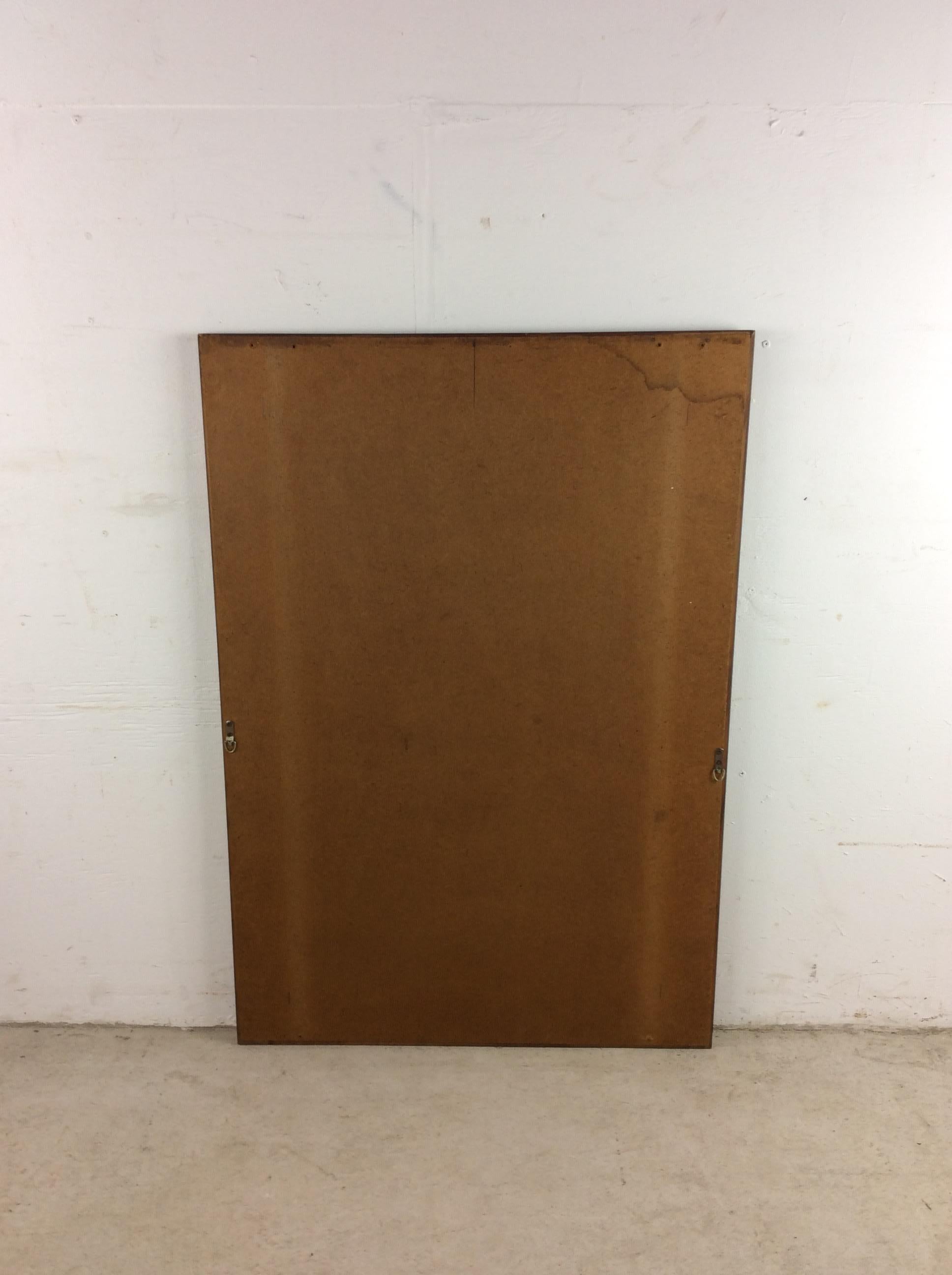 Mid Century Modern Wall Mirror with Rectangular Frame For Sale 12