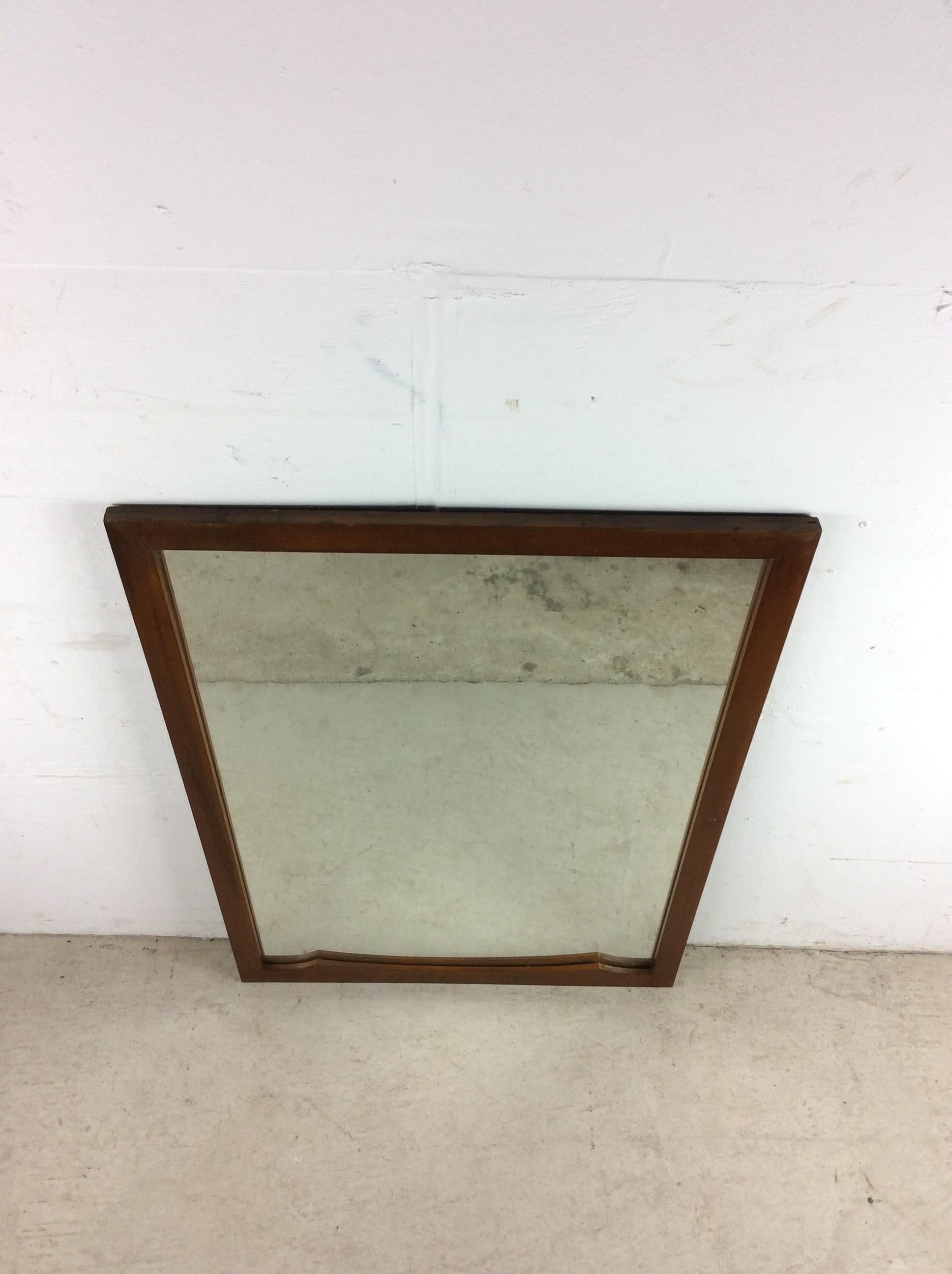 Mid-Century Modern Mid Century Modern Wall Mirror with Rectangular Frame For Sale