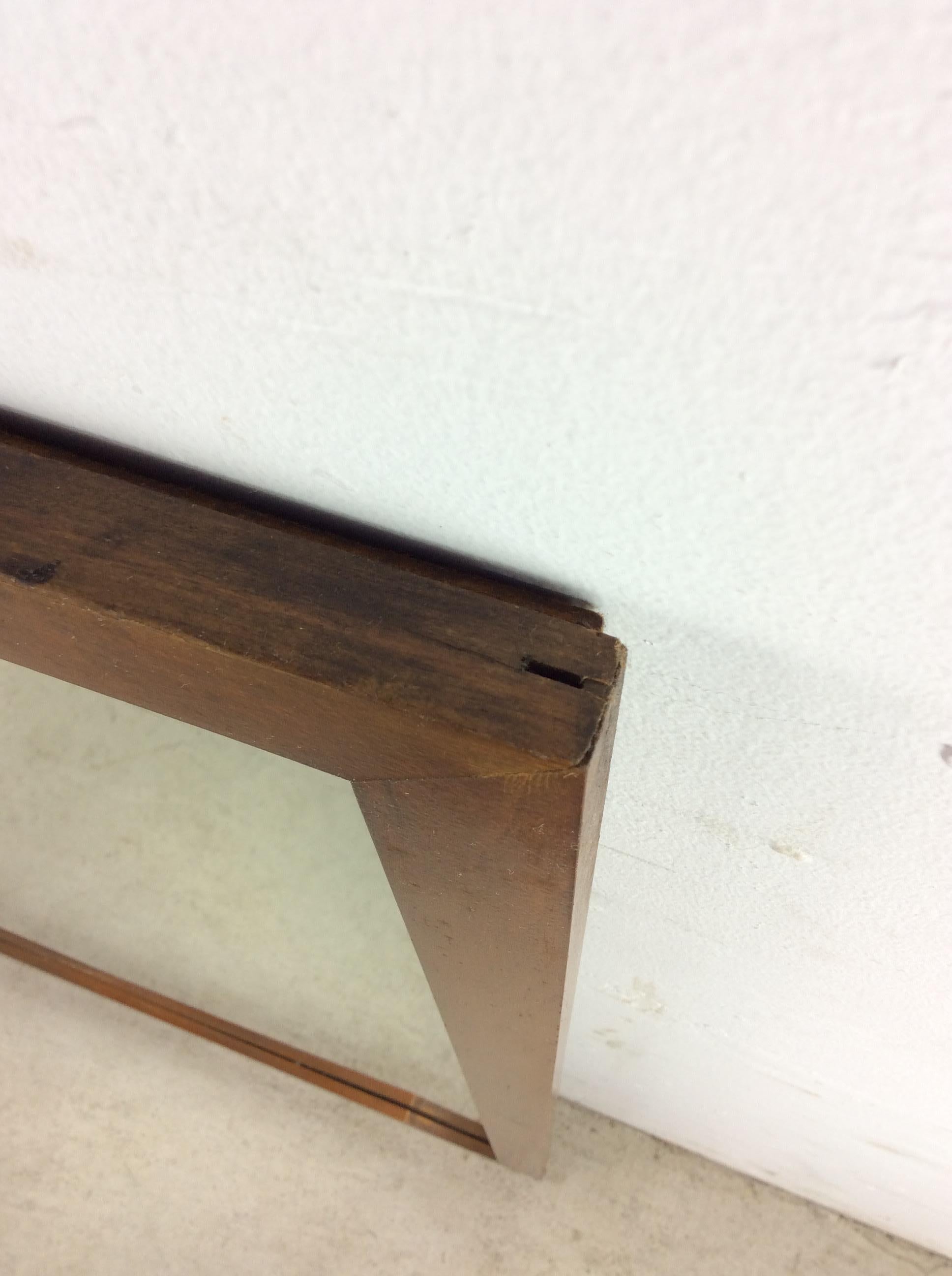 Mid Century Modern Wall Mirror with Rectangular Frame For Sale 3
