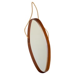 Mid Century Modern Wall Mirror with Teakwood Frame