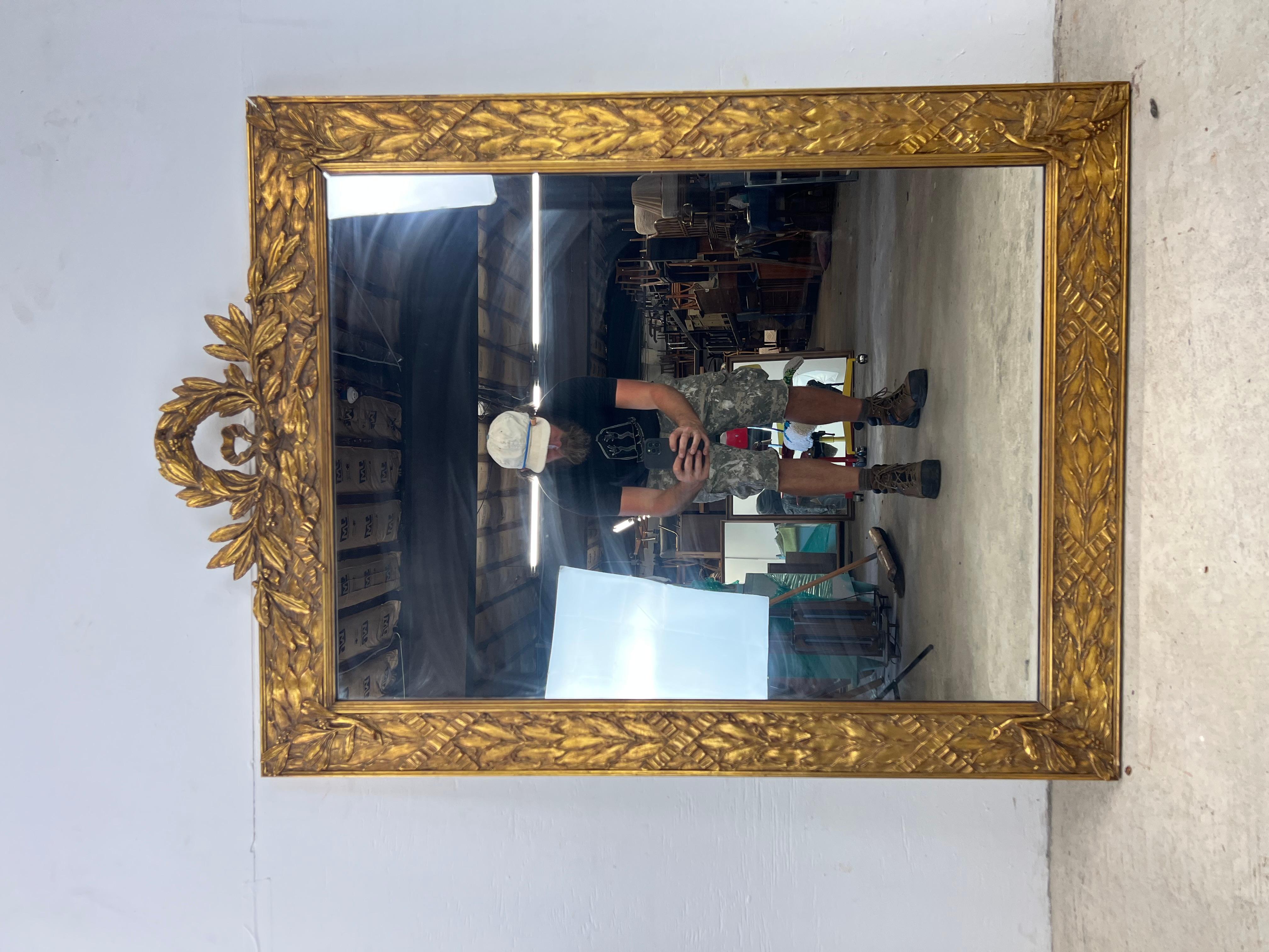 Mid Century Modern Wall Mirror with Unique Walnut Frame by Drexel 4