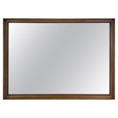 Mid Century Modern Wall Mirror with Unique Walnut Frame by Drexel