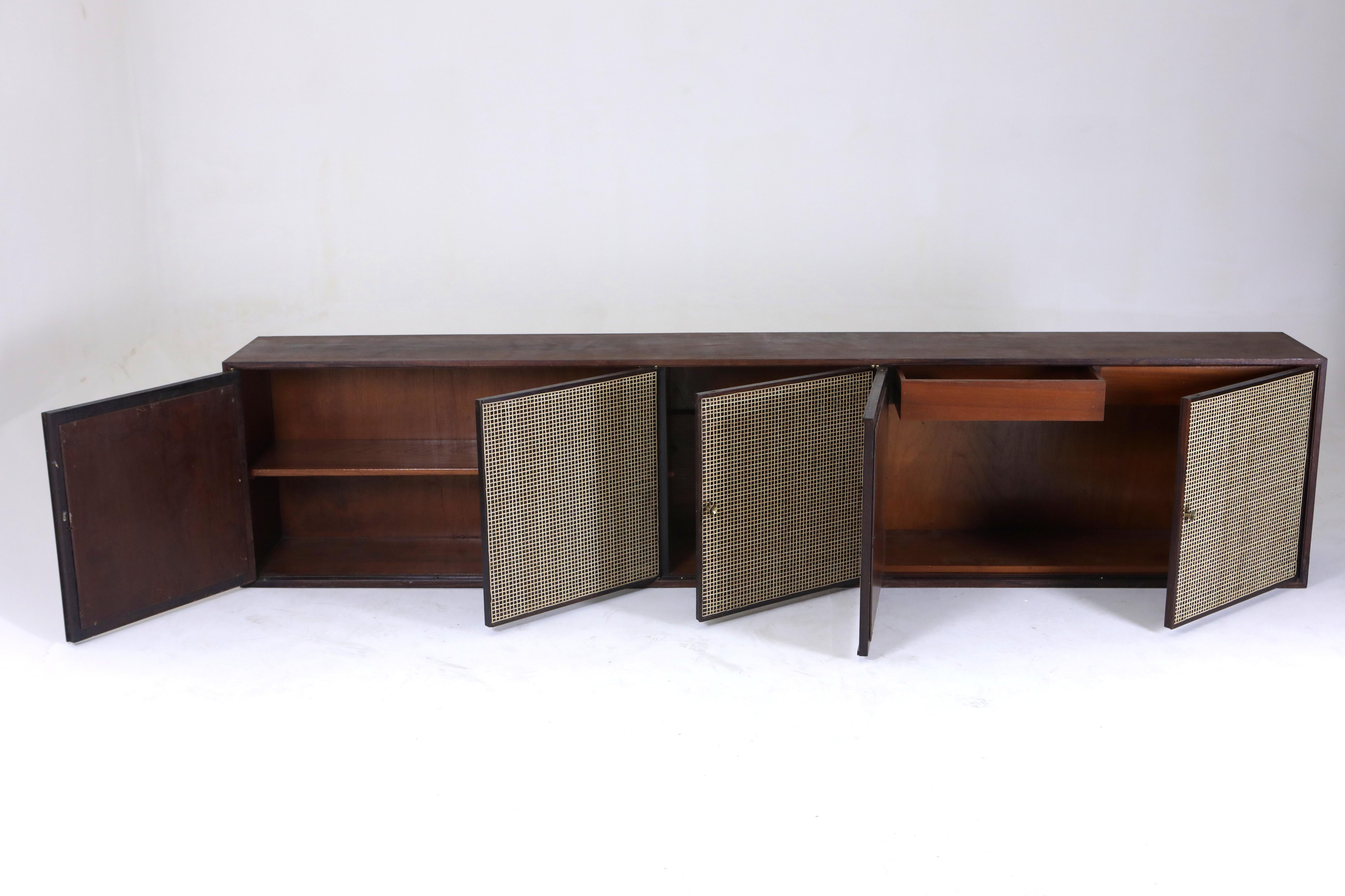 Mid-20th Century Mid-Century Modern Wall-Mounted Buffet by Forma Manufacture, Brazil, 1960s For Sale