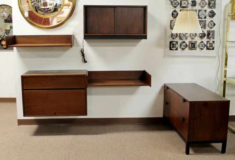 MidCentury Modern Wall Mounted Floating Shelving Unit Desk Nelson