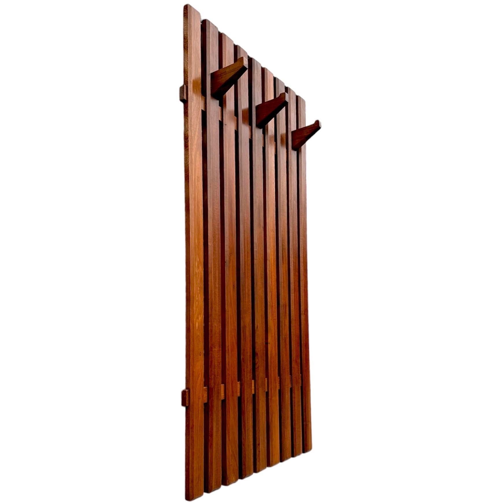 Mid-Century Modern Wall-Mounted Hall-Stand or Coat Rack