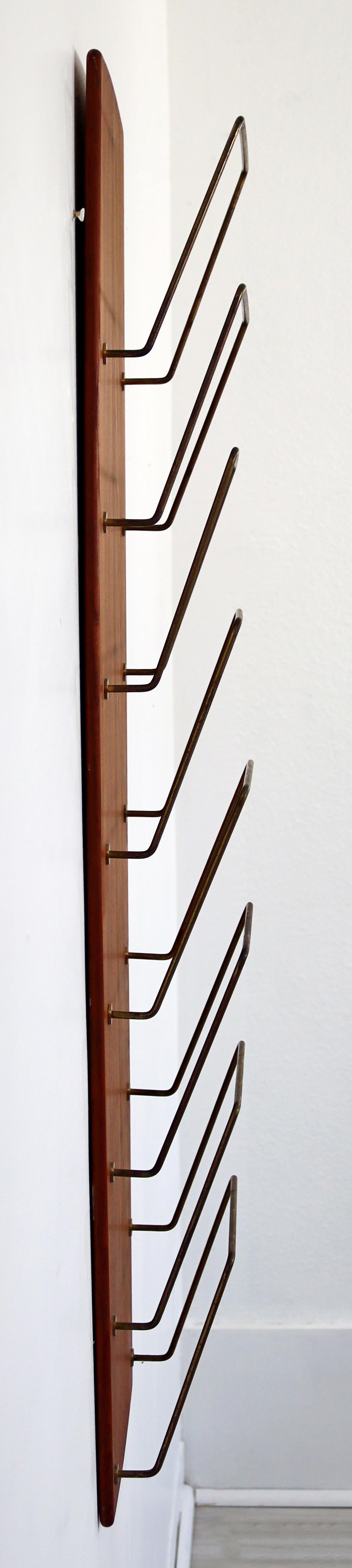 wall mounted wooden magazine rack