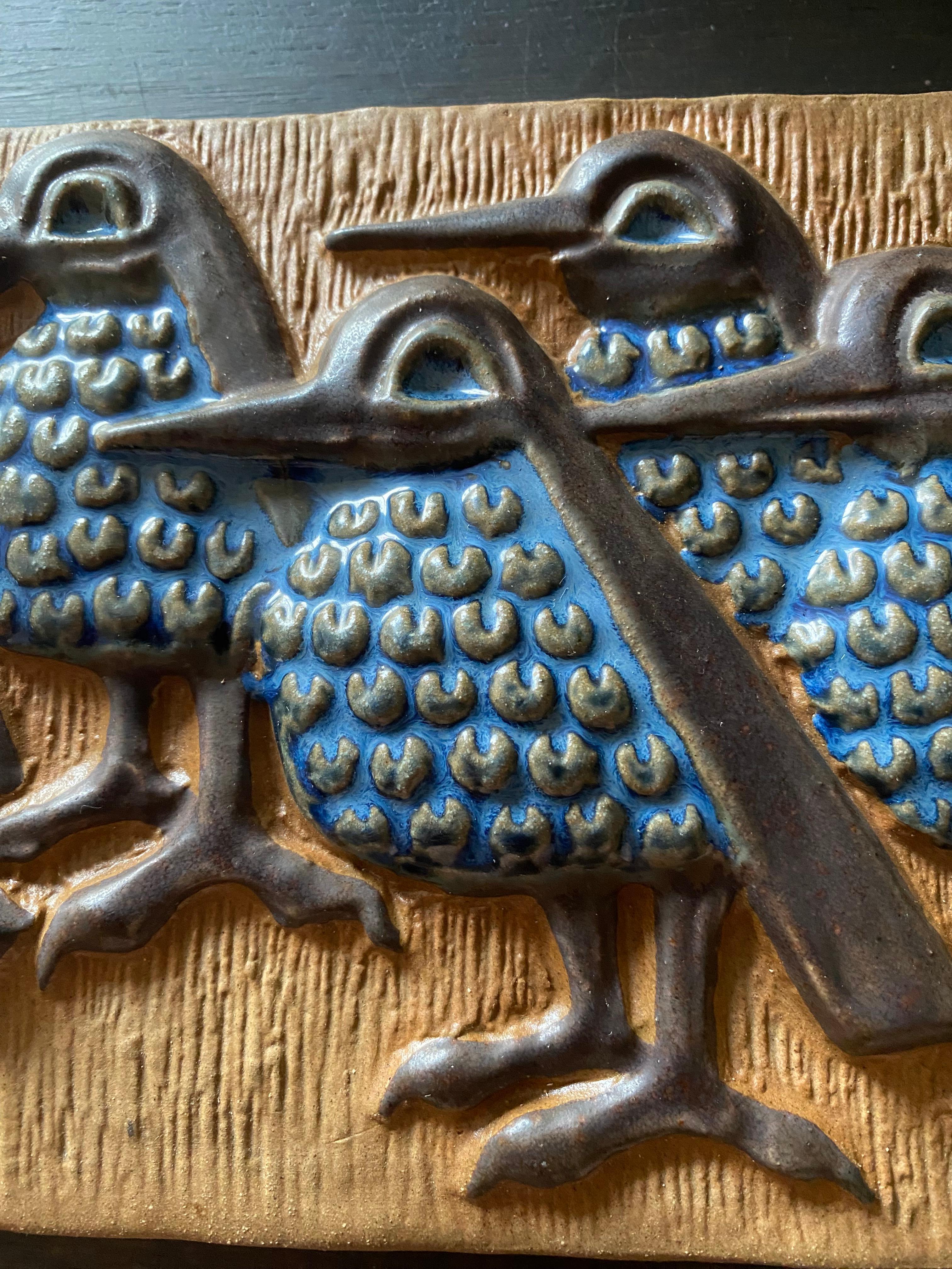 Mid-Century Modern Wall Plaque by Marianne Starck Denmark In Good Condition For Sale In Waddinxveen, ZH