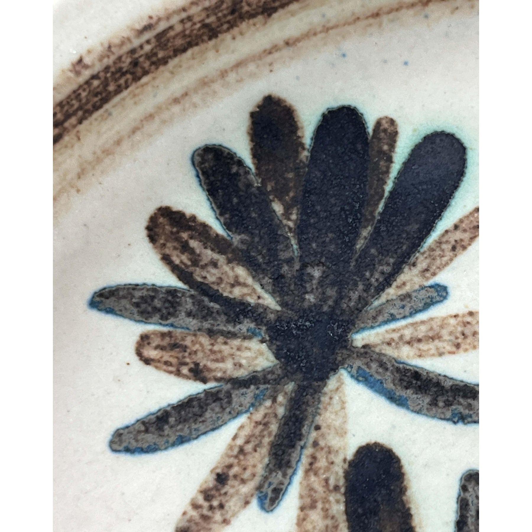 20th Century Mid-Century Modern Wall Plate with Flower Design from Mit Stoneware, 1960s For Sale