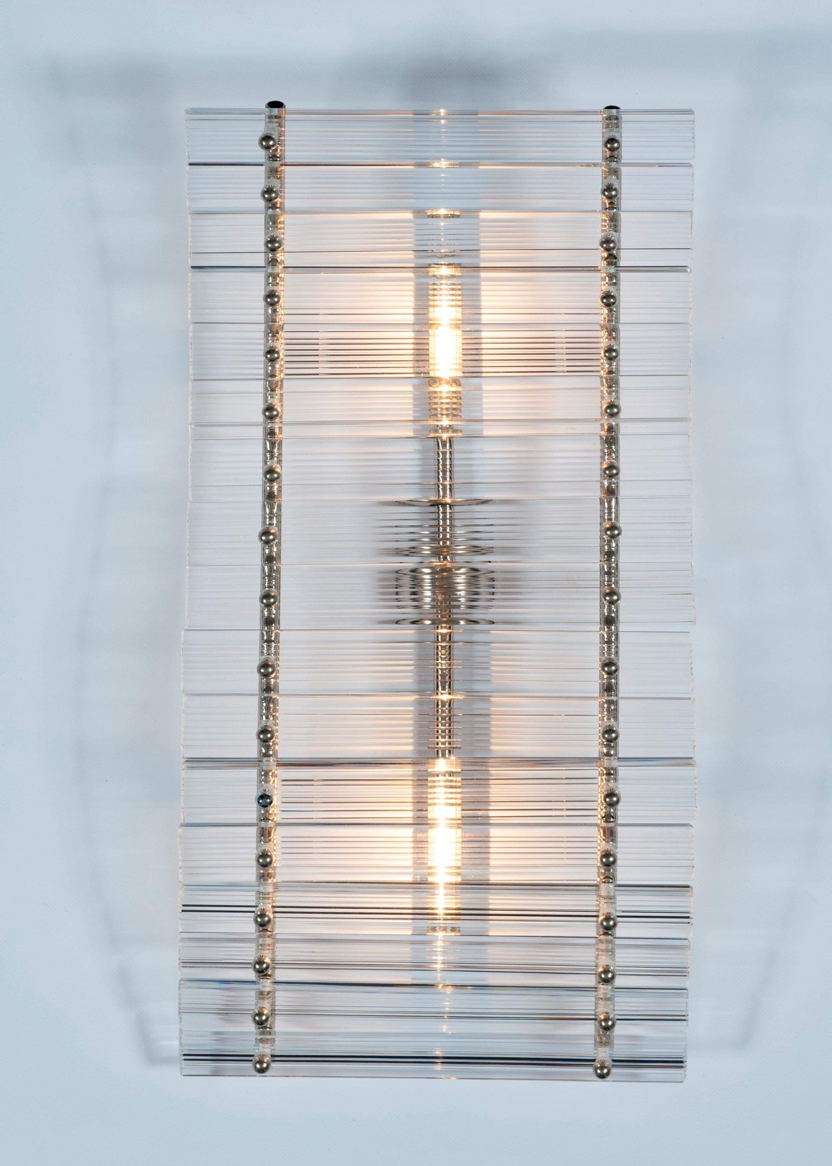 Aplique de pared moderno de mediados de siglo en cristal de Murano hecho a mano Italiano en venta