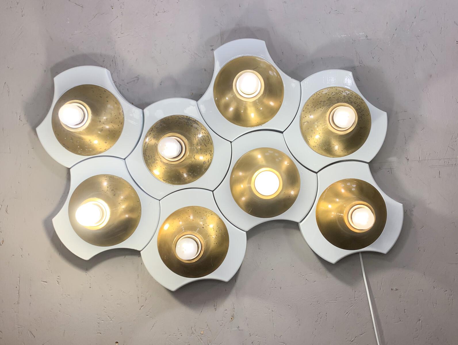 Mid-Century Modern Wall Sconce, Wood and Brass, Italy, 1960s For Sale 3