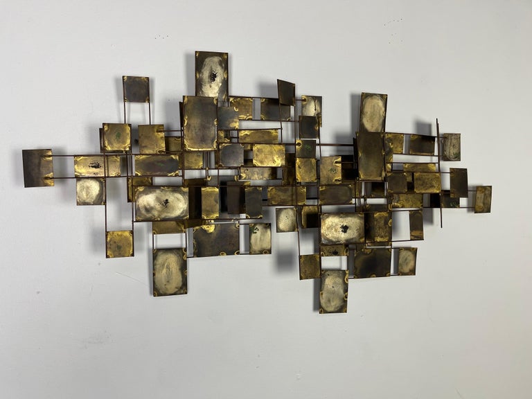 Mid-Century Modern Wall Sculpture by C. Jere 'Labyrinth' Signed 1961 In Good Condition In Framingham, MA