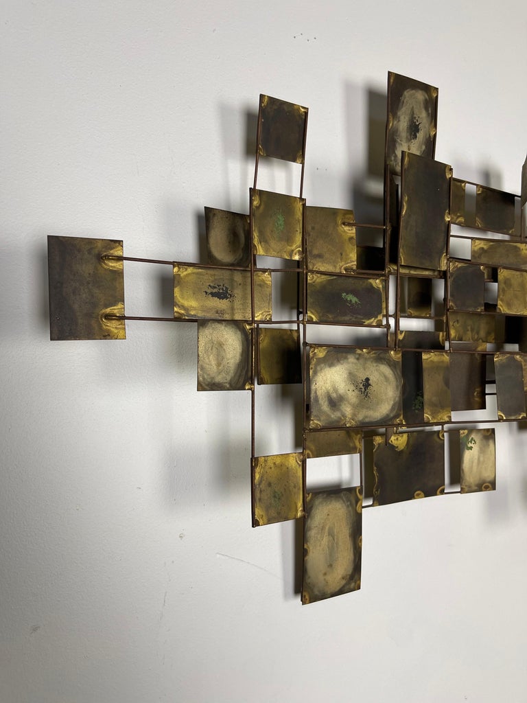 Mid-20th Century Mid-Century Modern Wall Sculpture by C. Jere 'Labyrinth' Signed 1961