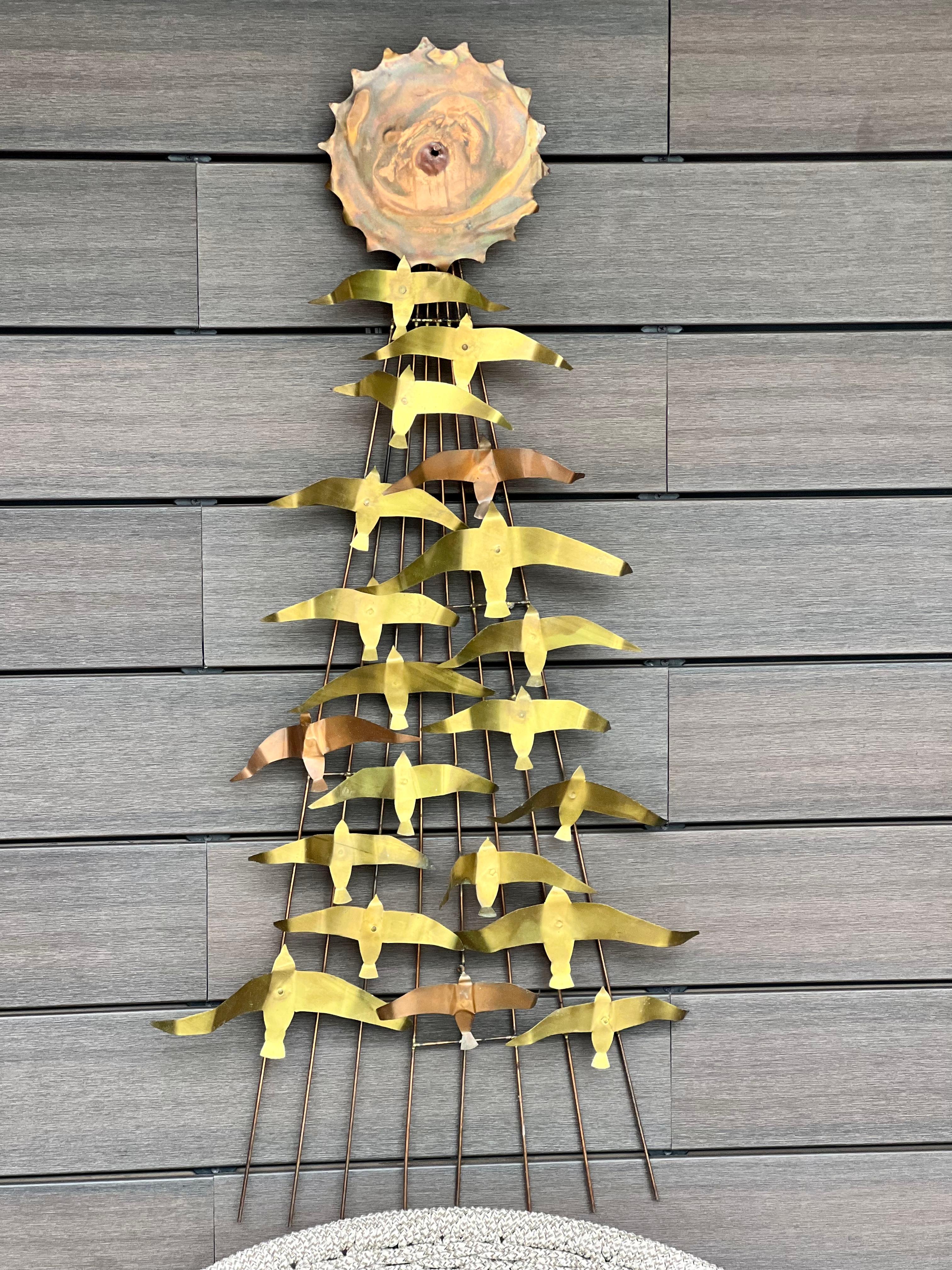 Metal Mid Century Modern  Wall Sculpture For Sale