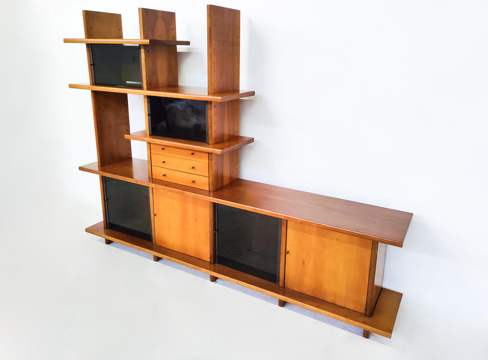 Mid-Century Modern Wall Unit by Saporiti, Italy, 1970s In Good Condition For Sale In Brussels, BE