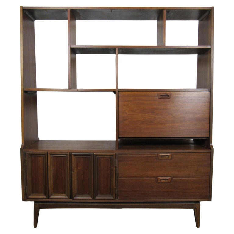 MidCentury Modern Wall Unit For Sale at 1stDibs