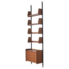 Used Mid-Century Modern Wall Unit in Teak and Steel 