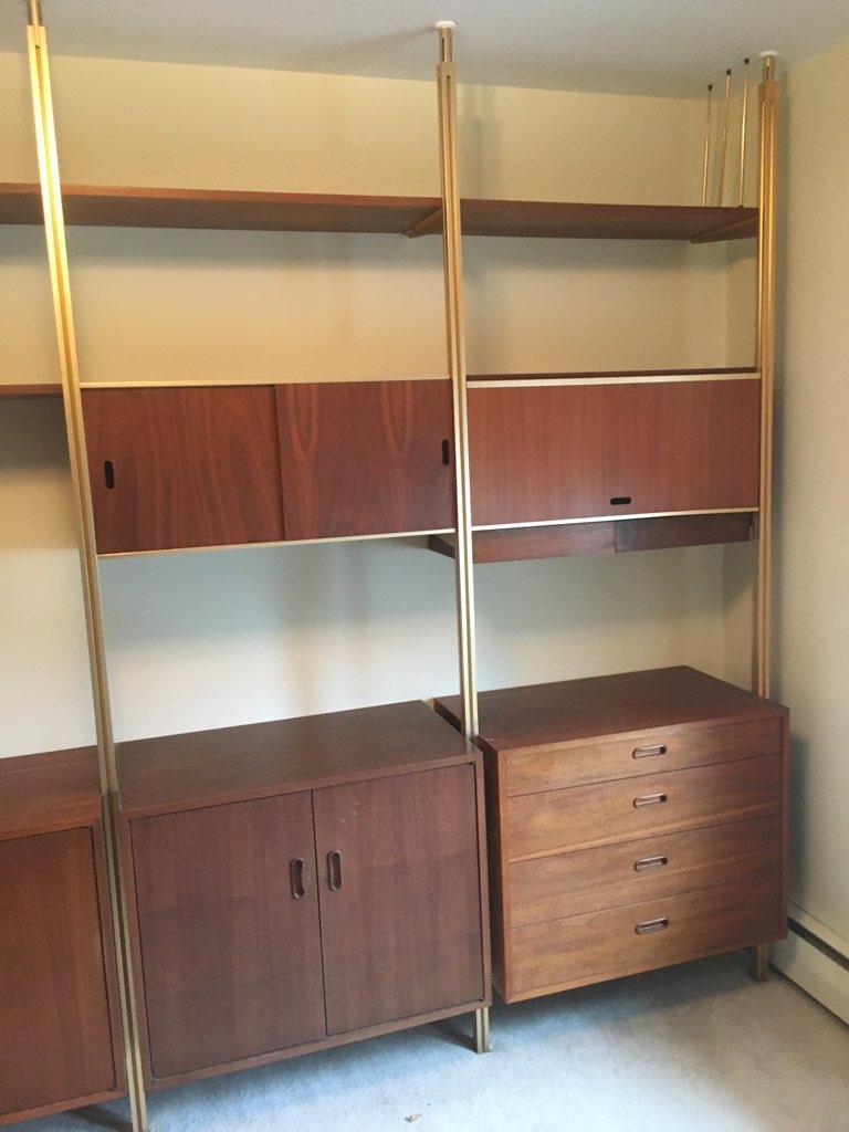Lacquered Mid-Century Modern Wall Unit 