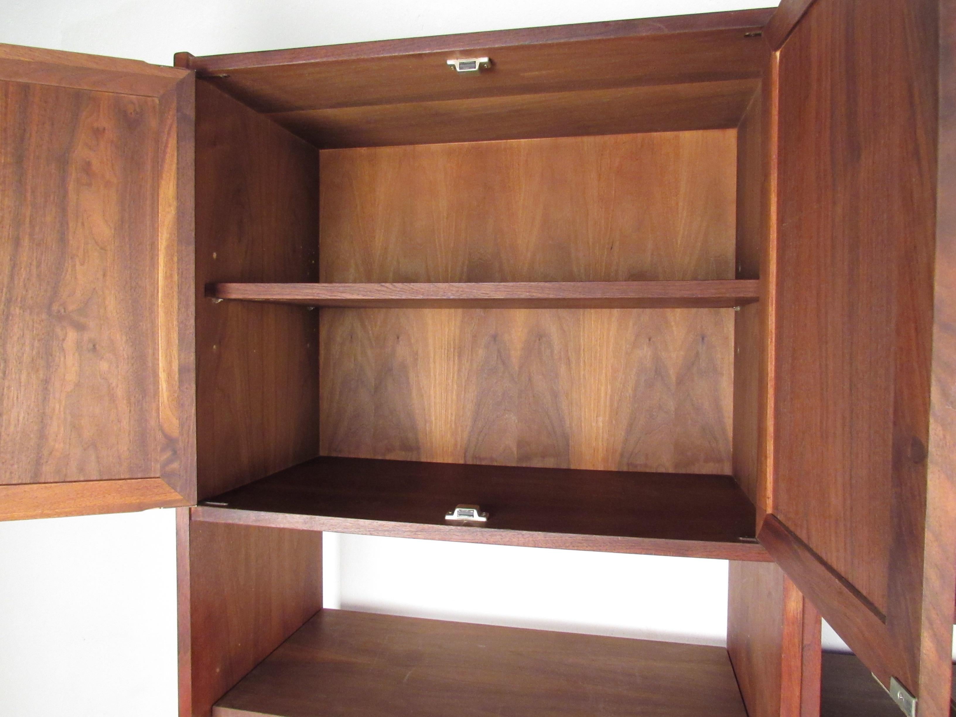 Cane Mid-Century Modern Wall Unit or Bookshelves