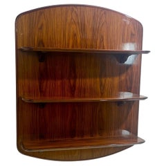 Mueble alto moderno de mediados de siglo, nogal, Italia, años 50