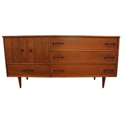 Mid-Century Modern Walnut 2-Door Credenza